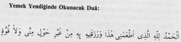 yemekyendigindeokunacakdua